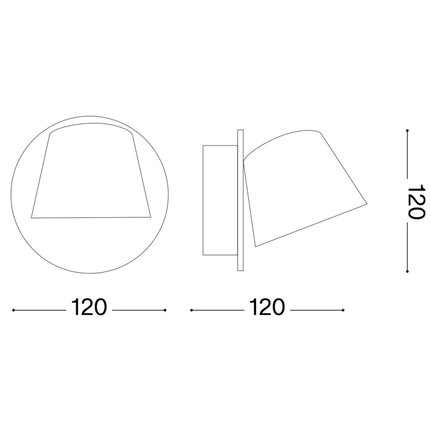Ideal Lux - LED-Wandleuchte GIM LED/6W/230V schwarz