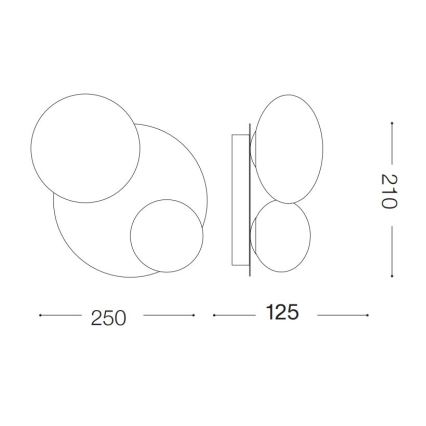 Ideal Lux - LED-Wandleuchte NINFEA 2xG9/3W/230V goldfarben