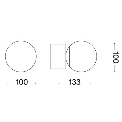 Ideal Lux - LED-Wandleuchte PERLAGE 1xG9/3W/230V schwarz/rauchschwarz