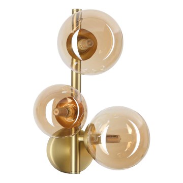 Ideal Lux - LED-Wandleuchte PERLAGE 3xG9/3W/230V golden/rauchig