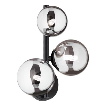 Ideal Lux - LED-Wandleuchte PERLAGE 3xG9/3W/230V schwarz/rauchschwarz