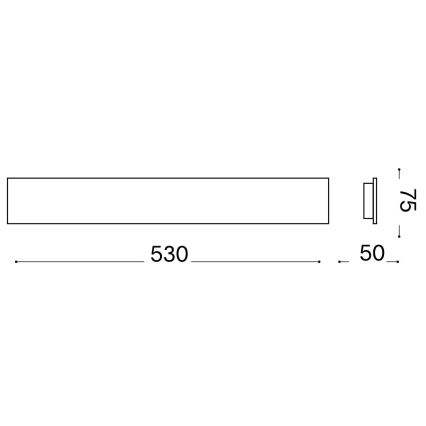 Ideal Lux - LED-Wandleuchte ZIG ZAG LED/23W/230V 53 cm CRI 90 weiß