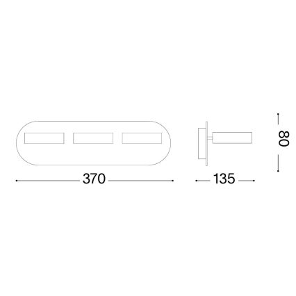 Ideal Lux - LED-Wandspot OBY 3xLED/6W/230V CRI 90 weiß
