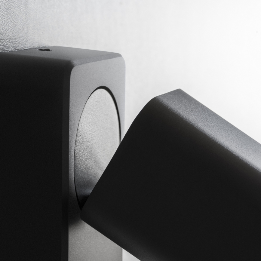 Ideal Lux - LED-Wandspot RUDY 1xGU10/7W/230V CRI 90 schwarz