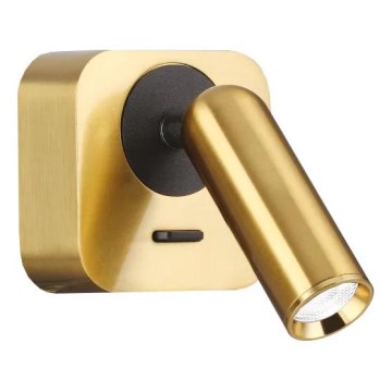 Ideal Lux - LED-Wandstrahler BEAN LED/3W/230V CRI 90 golden