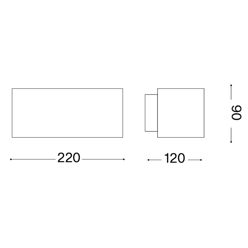 Ideal Lux - Outdoor-Wandleuchte ANDROMEDA 1xE27/60W/230V IP55 weiß