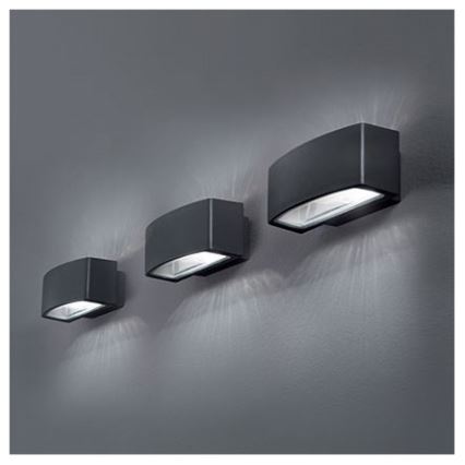 Ideal Lux - Outdoor-Wandleuchte ANDROMEDA 2xE27/60W/230V IP55 anthrazit