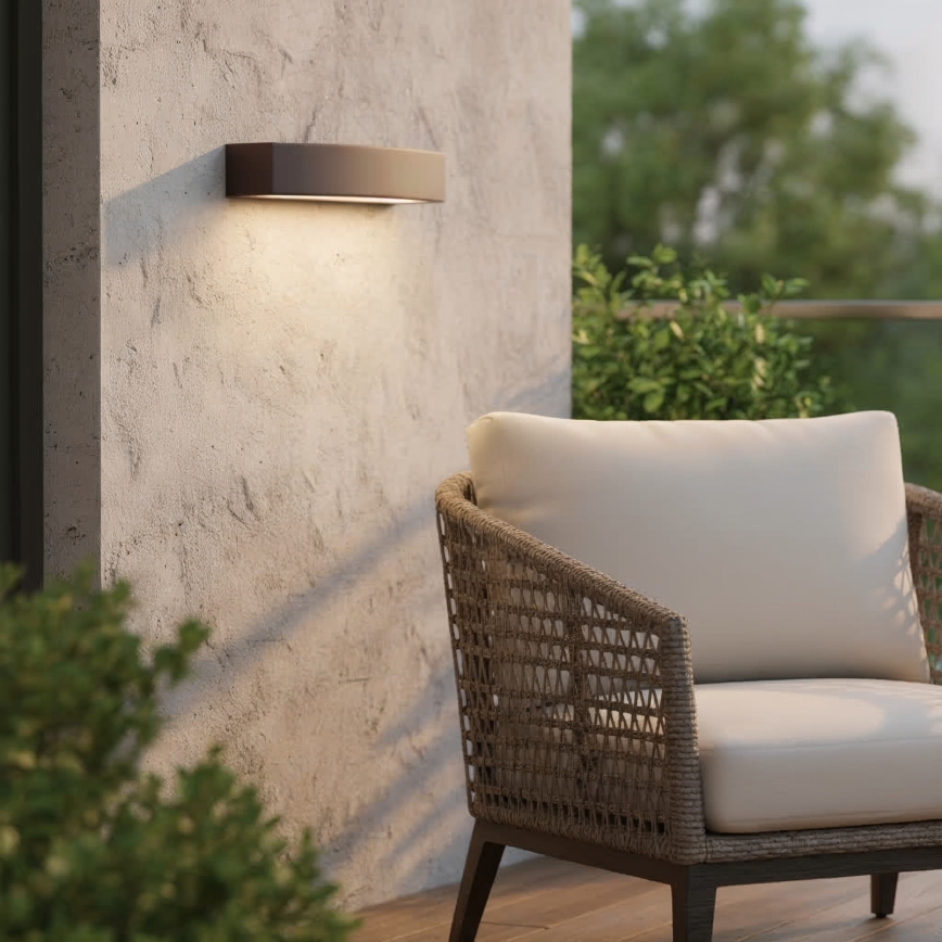 Ideal Lux - Outdoor-Wandleuchte ANDROMEDA 2xE27/60W/230V IP55 braun
