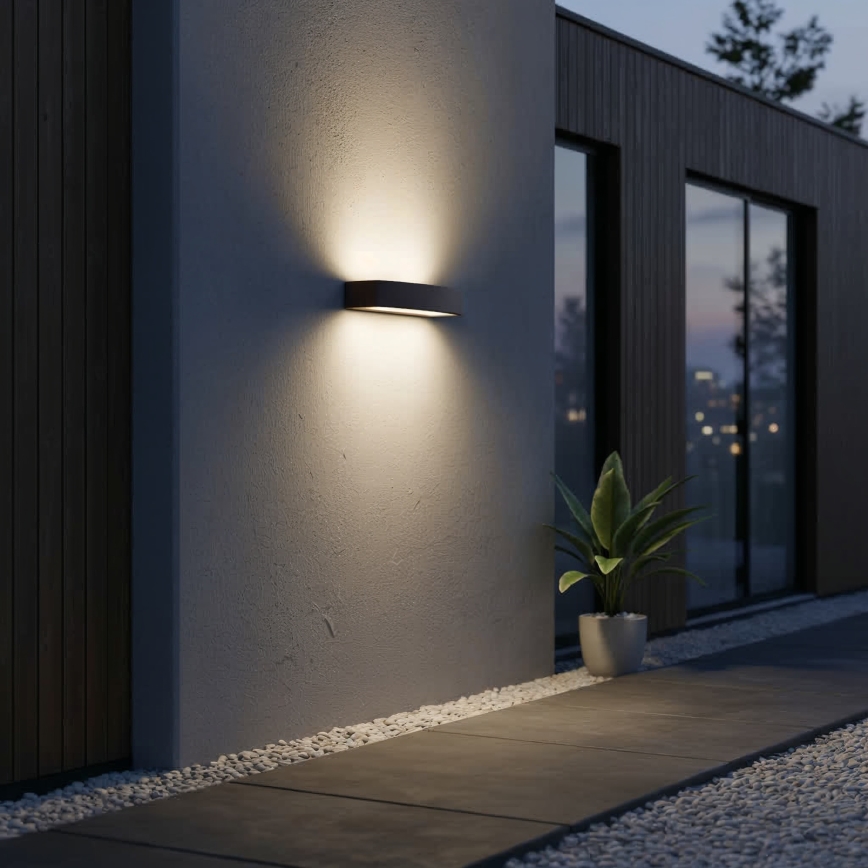 Ideal Lux - Outdoor-Wandleuchte ANDROMEDA 2xE27/60W/230V IP55 braun