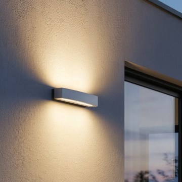 Ideal Lux - Outdoor-Wandleuchte ANDROMEDA 2xE27/60W/230V IP55 grau