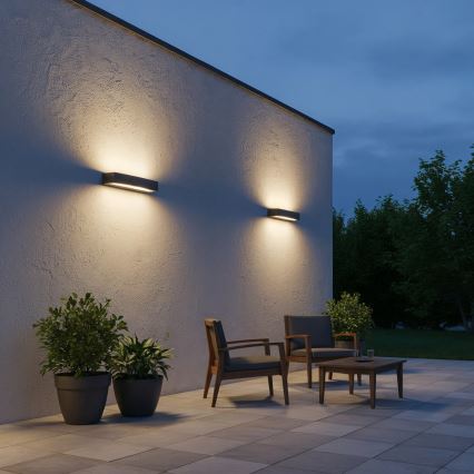 Ideal Lux - Outdoor-Wandleuchte ANDROMEDA 2xE27/60W/230V IP55 schwarz