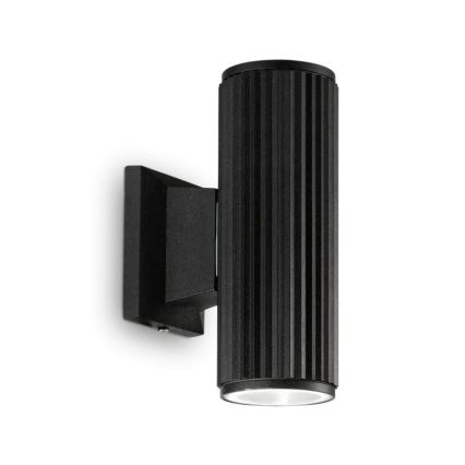 Ideal Lux - Outdoor-Wandleuchte BASE 2xGU10/28W/230V IP44 schwarz