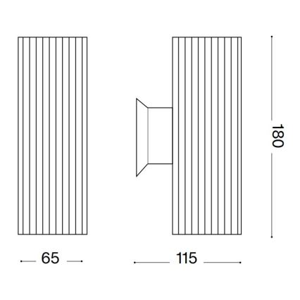 Ideal Lux - Outdoor-Wandleuchte BASE 2xGU10/28W/230V IP44 weiß