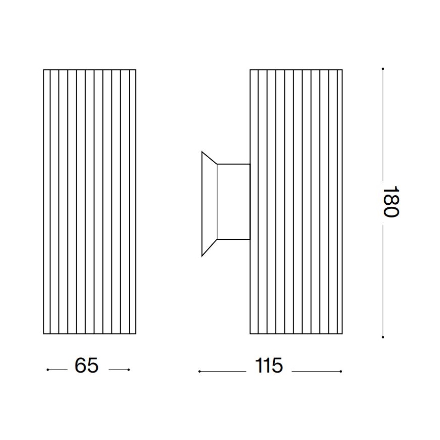 Ideal Lux - Outdoor-Wandleuchte BASE 2xGU10/28W/230V IP44 weiß