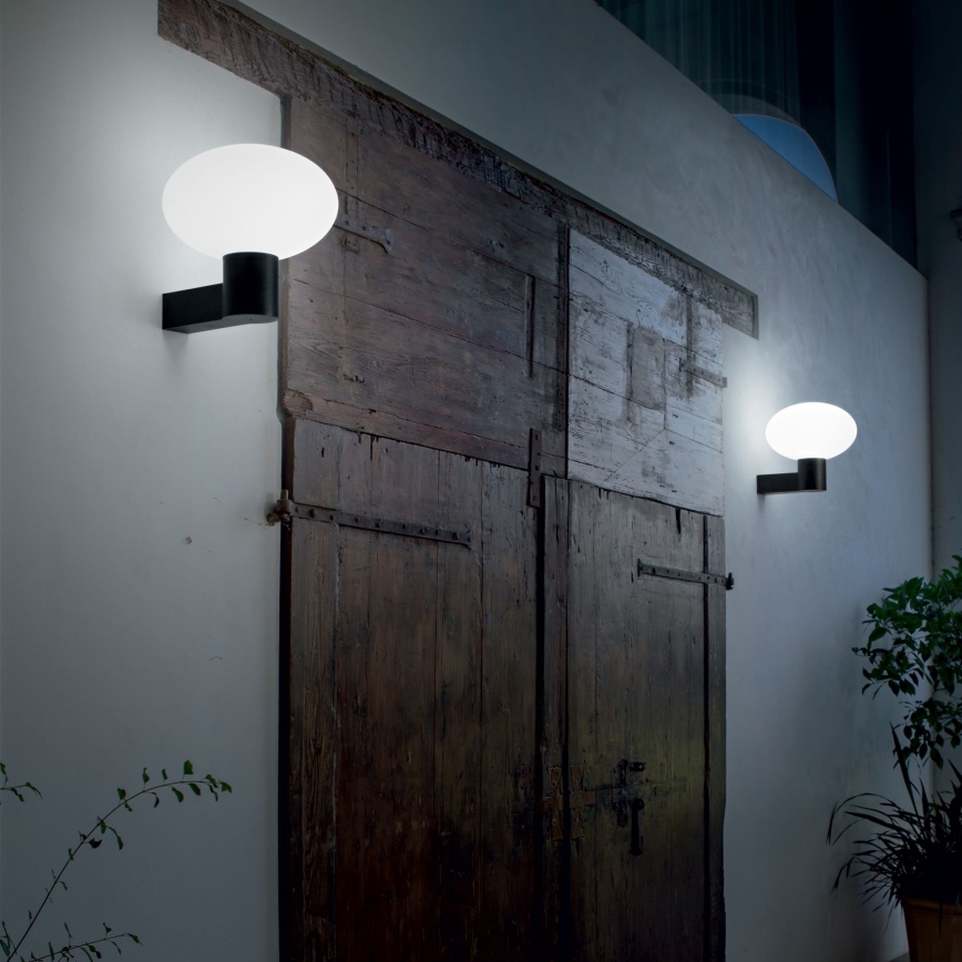 Ideal Lux - Outdoor-Wandleuchte CLIO 1xE27/42W/230V IP44 schwarz