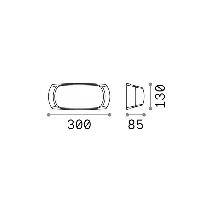 Ideal Lux - Outdoor-Wandleuchte FELIX 1xE27/23W/230V IP66 schwarz