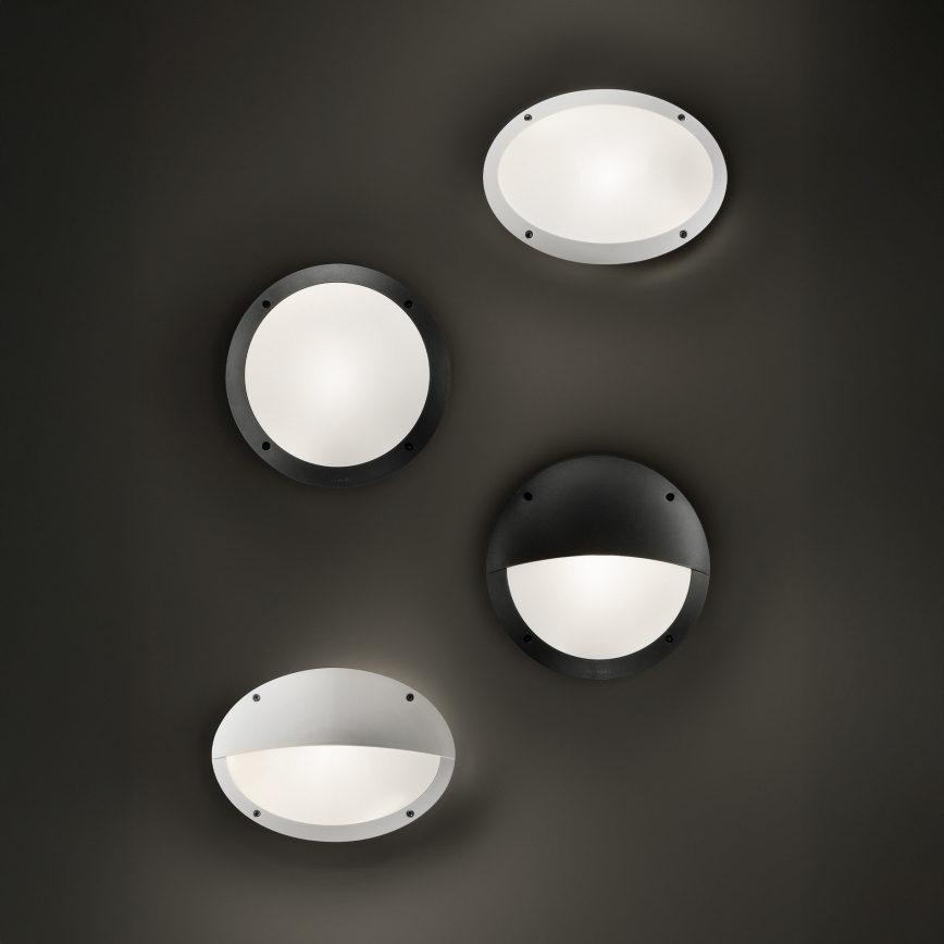 Ideal Lux - Outdoor-Wandleuchte LUCIA 1xE27/23W/230V IP66 schwarz