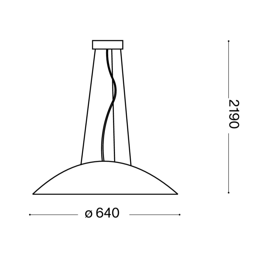 Ideal Lux - Pendelleuchte an Kabel, 3xE27/60W/230V, Ø 64 cm, weiß