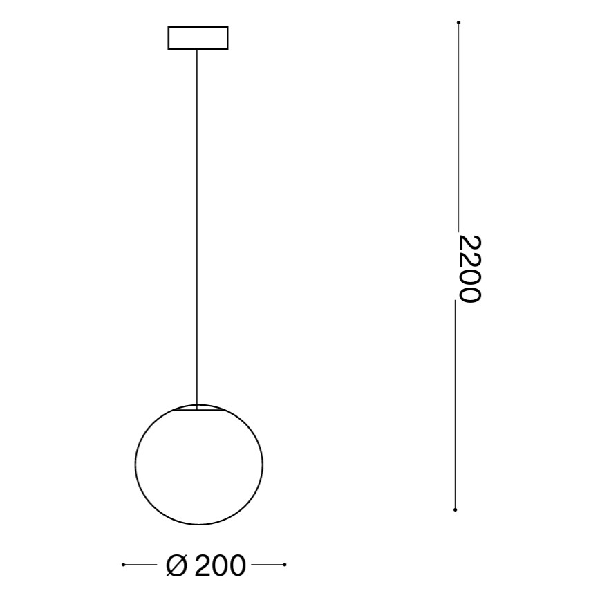 Ideal Lux - Pendelleuchte an Kabel MAPA 1xE27/42W/230V Ø 20 cm weiß