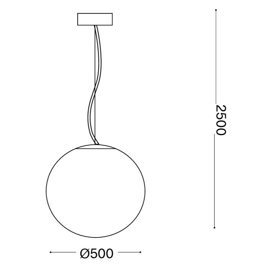 Ideal Lux - Pendelleuchte an Kabel MAPA 1xE27/42W/230V Ø 50 cm weiß