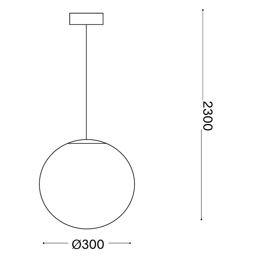 Ideal Lux - Pendelleuchte MAPA, 1x E27/42W/230V, Ø 30 cm, weiß