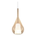 Ideal Lux - Pendelleuchte mit Kabel KALIQUE 1xE27/42W/230V Ø 18 cm rauchiges Beige