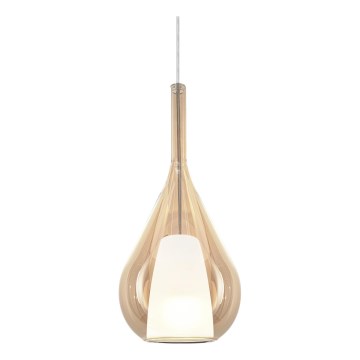 Ideal Lux - Pendelleuchte mit Kabel KALIQUE 1xE27/42W/230V Ø 18 cm rauchiges Beige