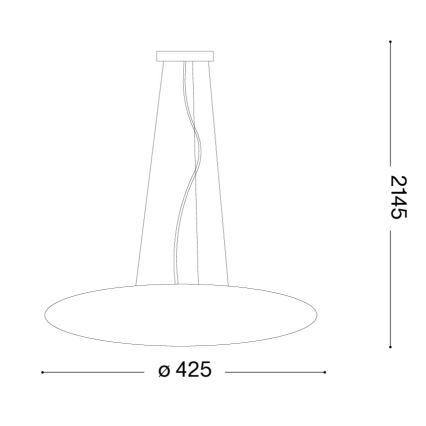 Ideal Lux - Pendelleuchte SMARTIES mit Kabel 3xE27/42W/230V Ø 42,5 cm weiß