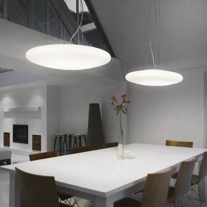 Ideal Lux - Pendelleuchte SMARTIES mit Kabelaufhängung, 3x E27/42W/230V, 50 cm, weiß