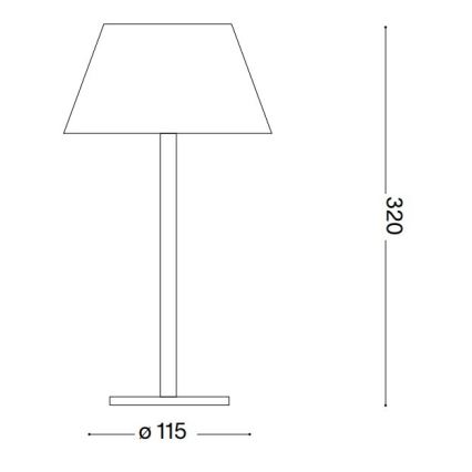 Ideal Lux - LED dimmbare Touch-Außenleuchte PURE LED/1,5W/3,7V 2200 mAh CRI 90 IP54 braun