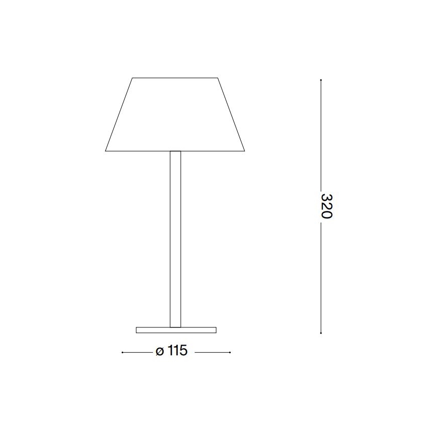 Ideal Lux - LED dimmbare Touch-Außenleuchte PURE LED/1,5W/3,7V 2200 mAh CRI 90 IP54 braun