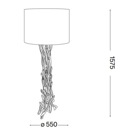 Ideal Lux - Stehleuchte DRIFTWOOD 1xE27/60W/230V Guave