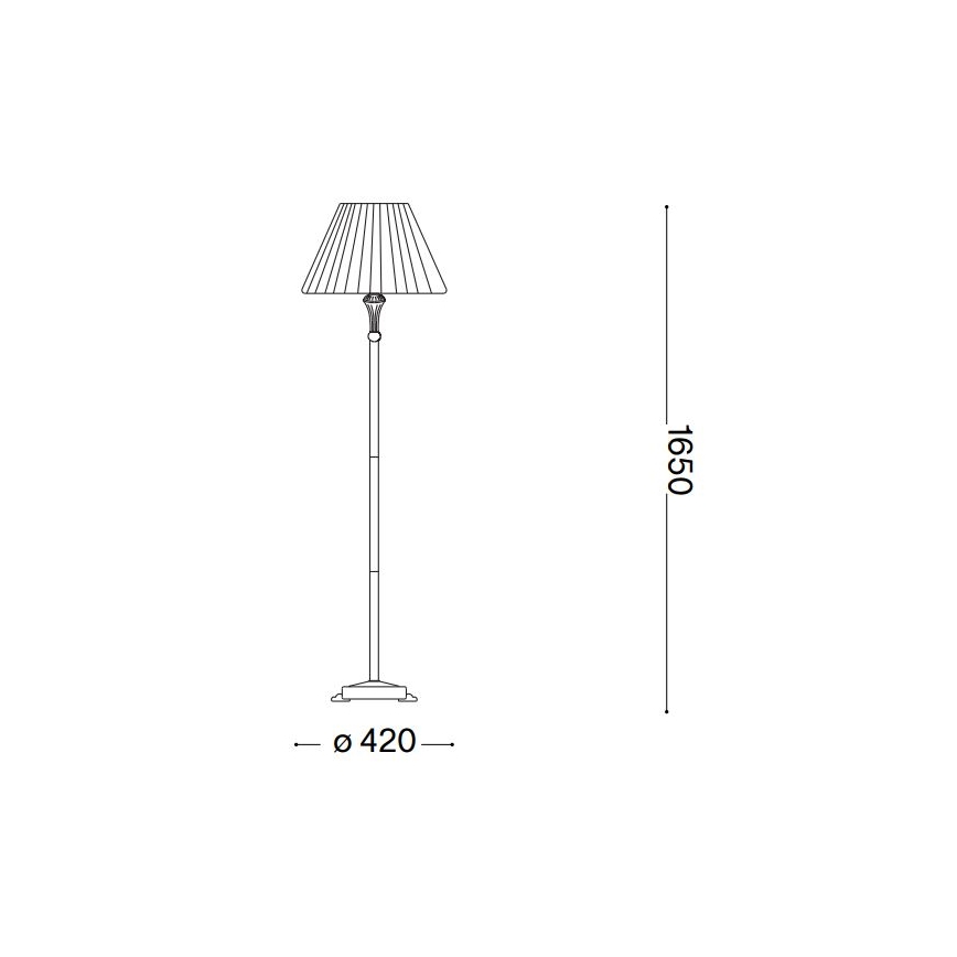 Ideal Lux - Stehleuchte FIRENZE 1xE14/40W/230V golden