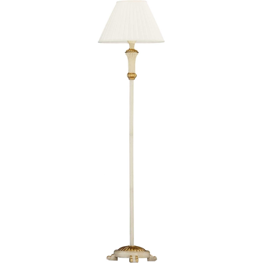 Ideal Lux - Stehleuchte FIRENZE 1xE14/40W/230V weiß/golden