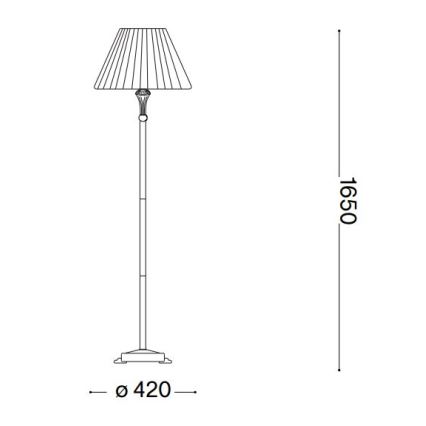 Ideal Lux - Stehleuchte FIRENZE 1xE14/40W/230V weiß/golden