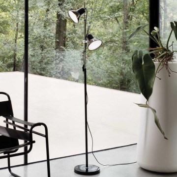 Ideal Lux - Stehleuchte POLLY 2xE27/60W/230V schwarz