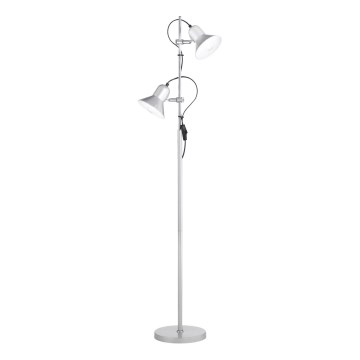 Ideal Lux - Stehleuchte POLLY 2xE27/60W/230V silber