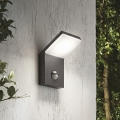 Ideal Lux - STYLE LED Außenleuchte mit Sensor LED/9W/230V 4000K CRI 90 IP54 Anthrazit