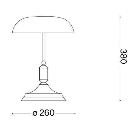 Ideal Lux - Tischlampe 1xE27/60W/230V messing
