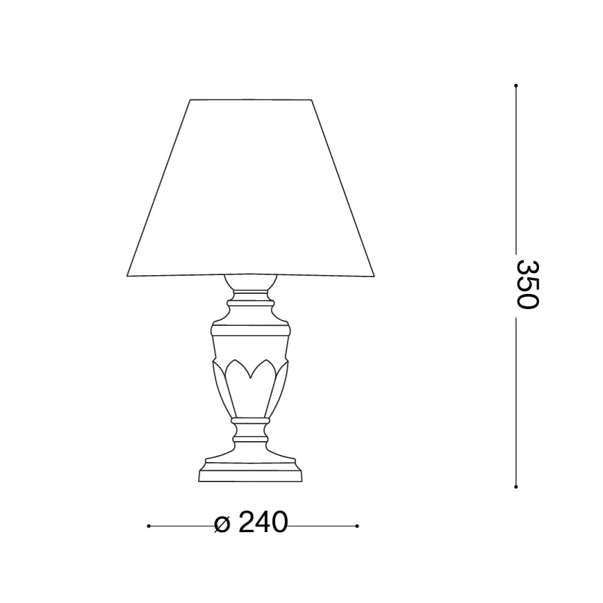Ideal Lux - Tischlampe FIRENZE 1xE14/40W/230V goldfarben