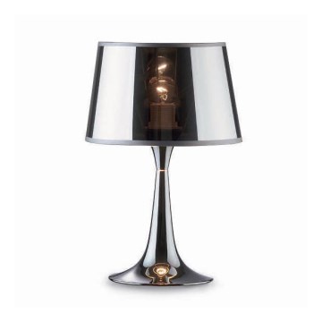 Ideal Lux - Tischlampe LONDON 1xE27/60W/230V glänzender Chrom