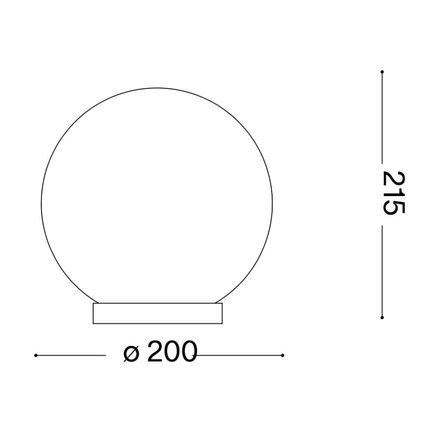 Ideal Lux - Tischleuchte CARTA 1xE27/25W/230V d 20 cm weiß