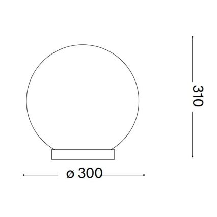 Ideal Lux - Tischleuchte CARTA 1xE27/25W/230V d 30 cm weiß