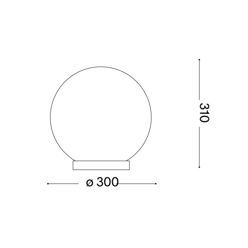 Ideal Lux - Tischleuchte CARTA 1xE27/25W/230V d 30 cm weiß
