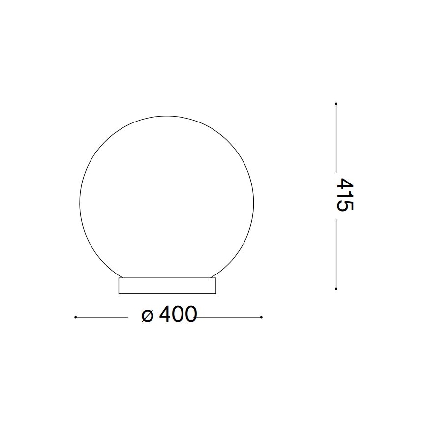 Ideal Lux - Tischleuchte CARTA 1xE27/25W/230V d 40 cm weiß