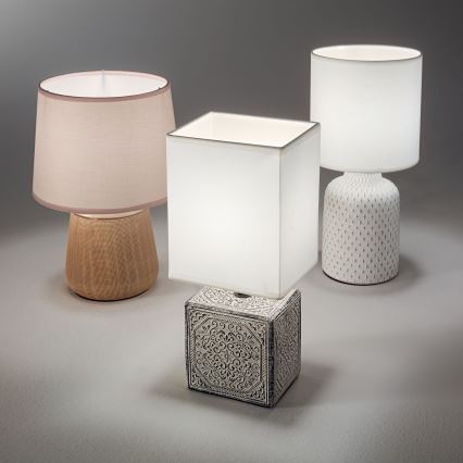 Ideal Lux - Tischleuchte KALI 1xE14/40W/230V creme/beige