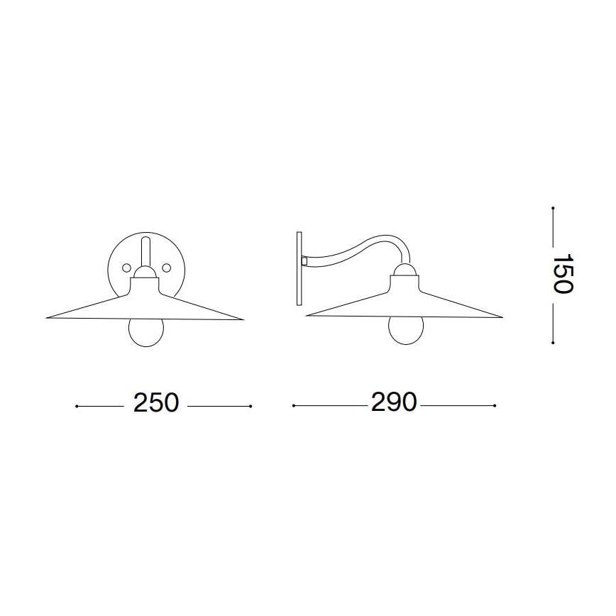 Ideal Lux - Wandleuchte CANTINA 1xE14/40W/230V kupfern