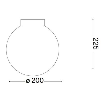 Ideal Lux - Wandleuchte CARTA 1xE27/25W/230V d 20 cm weiß