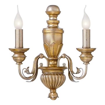 Ideal Lux - Wandleuchte FIRENZE 2xE14/40W/230V golden