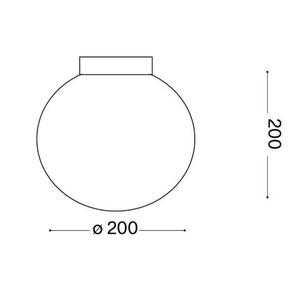 Ideal Lux - Wandleuchte MAPA 1xE27/42W/230V Ø 20 cm weiß